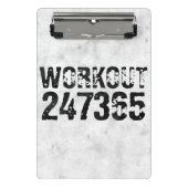 Uitstekende en gekraste tekst Werkout 247365 bijte Mini Klembord (Voorkant)