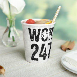 Uitstekende en gekraste tekst Werkout 247365 bijte Papieren Bekers