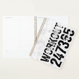 Uitstekende en gekraste tekst Werkout 247365 bijte Planner