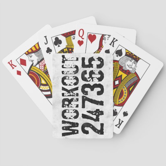 Uitstekende en gekraste tekst Werkout 247365 bijte Pokerkaarten (Achterkant)