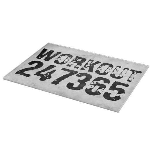 Uitstekende en gekraste tekst Werkout 247365 bijte Snijplank (Hoek)