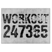 Uitstekende en gekraste tekst Werkout 247365 bijte Snijplank (Voorkant)