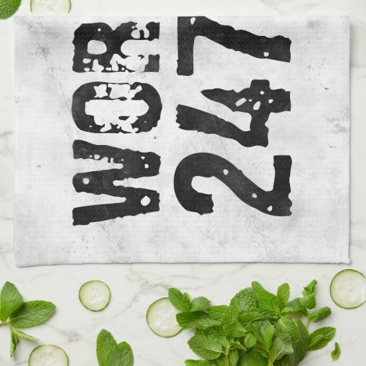 Uitstekende en gekraste tekst Werkout 247365 bijte Theedoek (Gevouwen)