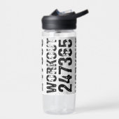 Uitstekende en gekraste tekst Werkout 247365 bijte Waterfles (Links)