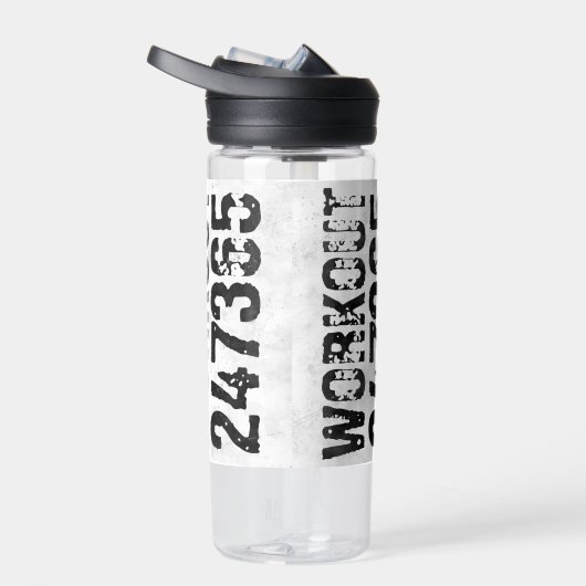 Uitstekende en gekraste tekst Werkout 247365 bijte Waterfles (Rechts)