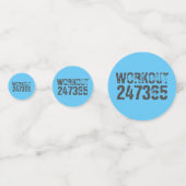 Uitstekende en gekraste tekst Werkout 247365 blauw Confetti (Voorkanten)