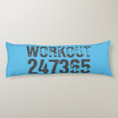 Uitstekende en gekraste tekst Werkout 247365 blauw Lichaamskussen (Achterkant)