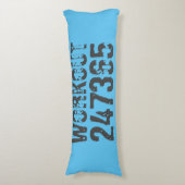 Uitstekende en gekraste tekst Werkout 247365 blauw Lichaamskussen (Voorkant Verticaal)