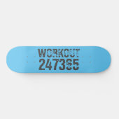 Uitstekende en gekraste tekst Werkout 247365 blauw Persoonlijk Skateboard (Horizontaal)