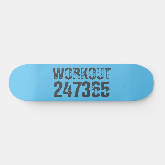 Uitstekende en gekraste tekst Werkout 247365 blauw Persoonlijk Skateboard (Horizontaal)