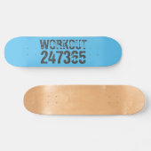 Uitstekende en gekraste tekst Werkout 247365 blauw Persoonlijk Skateboard (Horizontaal)