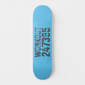 Uitstekende en gekraste tekst Werkout 247365 blauw Persoonlijk Skateboard (Voorkant)