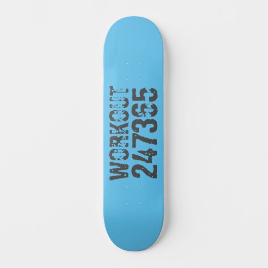 Uitstekende en gekraste tekst Werkout 247365 blauw Persoonlijk Skateboard (Voorkant)