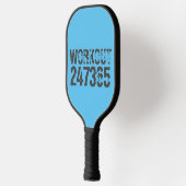 Uitstekende en gekraste tekst Werkout 247365 blauw Pickleball Paddle (Links)