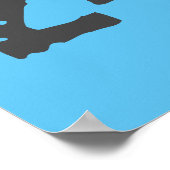 Uitstekende en gekraste tekst Werkout 247365 blauw Poster (Hoek)