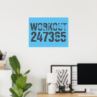 Uitstekende en gekraste tekst Werkout 247365 blauw