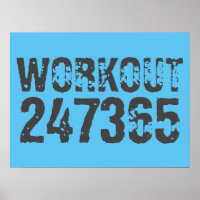 Uitstekende en gekraste tekst Werkout 247365 blauw