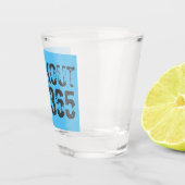 Uitstekende en gekraste tekst Werkout 247365 blauw Shot Glas (Rechts)