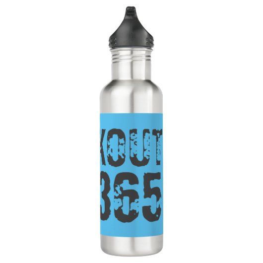 Uitstekende en gekraste tekst Werkout 247365 blauw Waterfles (Rechts)