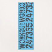 Uitstekende en gekraste tekst Werkout 247365 blauw Yogamat (Voorkant)