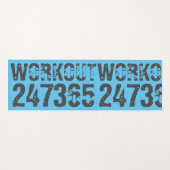 Uitstekende en gekraste tekst Werkout 247365 blauw Yogamat (Voorkant (horizontaal))