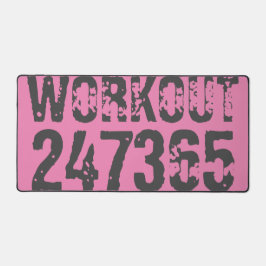 Uitstekende en gekraste tekst Werkout 247365 roze Bureaumat