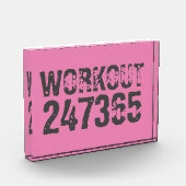 Uitstekende en gekraste tekst Werkout 247365 roze Fotoblokken (Links)