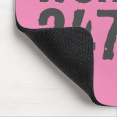 Uitstekende en gekraste tekst Werkout 247365 roze Muismat (Hoek)