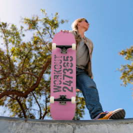 Uitstekende en gekraste tekst Werkout 247365 roze Persoonlijk Skateboard