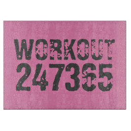 Uitstekende en gekraste tekst Werkout 247365 roze Snijplank