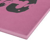 Uitstekende en gekraste tekst Werkout 247365 roze Snijplank (Hoek)