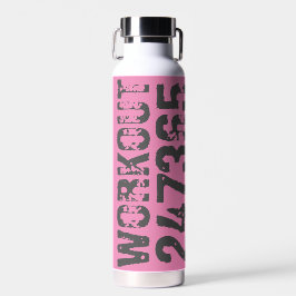 Uitstekende en gekraste tekst Werkout 247365 roze Waterfles