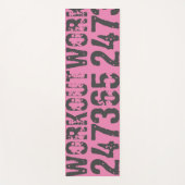 Uitstekende en gekraste tekst Werkout 247365 roze Yogamat (Voorkant)