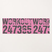 Uitstekende en gekraste tekst Werkout 247365 roze Yogamat (Voorkant (horizontaal))