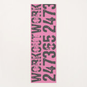Uitstekende en gekraste tekst Werkout 247365 roze Yogamat (Voorkant)