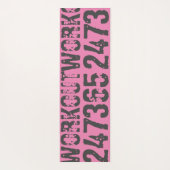Uitstekende en gekraste tekst Werkout 247365 roze Yogamat (Achterkant)