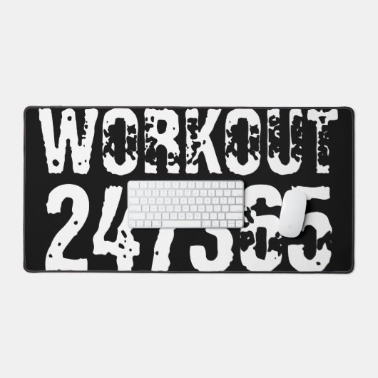 Uitstekende en gekraste tekst Werkout 247365 wit Bureaumat (Keyboard & Muis)