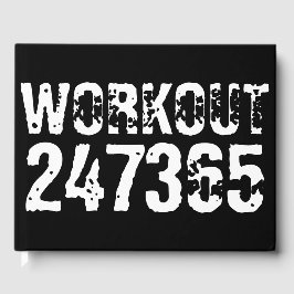 Uitstekende en gekraste tekst Werkout 247365 wit Gastenboek