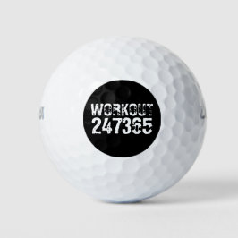 Uitstekende en gekraste tekst Werkout 247365 wit Golfballen