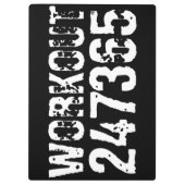 Uitstekende en gekraste tekst Werkout 247365 wit Klembord (Achterkant)