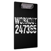 Uitstekende en gekraste tekst Werkout 247365 wit Klembord (Rechts)