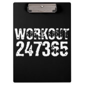 Uitstekende en gekraste tekst Werkout 247365 wit Klembord (Voorkant)