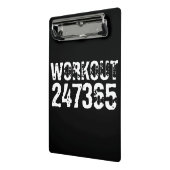 Uitstekende en gekraste tekst Werkout 247365 wit Mini Klembord (Angled2)