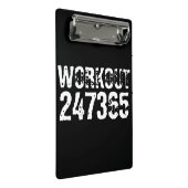 Uitstekende en gekraste tekst Werkout 247365 wit Mini Klembord (Schuin)