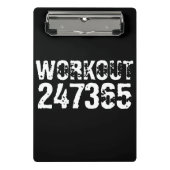 Uitstekende en gekraste tekst Werkout 247365 wit Mini Klembord (Voorkant)