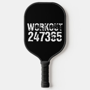 Uitstekende en gekraste tekst Werkout 247365 wit Pickleball Paddle