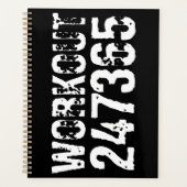 Uitstekende en gekraste tekst Werkout 247365 wit Planner (Voorkant)