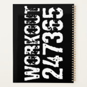 Uitstekende en gekraste tekst Werkout 247365 wit Planner (Achterkant)