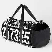 Uitstekende en gekraste tekst Werkout 247365 wit Plunjezak (Rechterhoek)