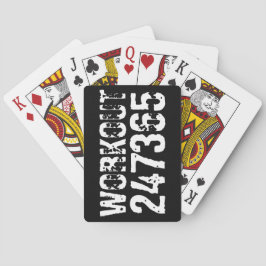 Uitstekende en gekraste tekst Werkout 247365 wit Pokerkaarten